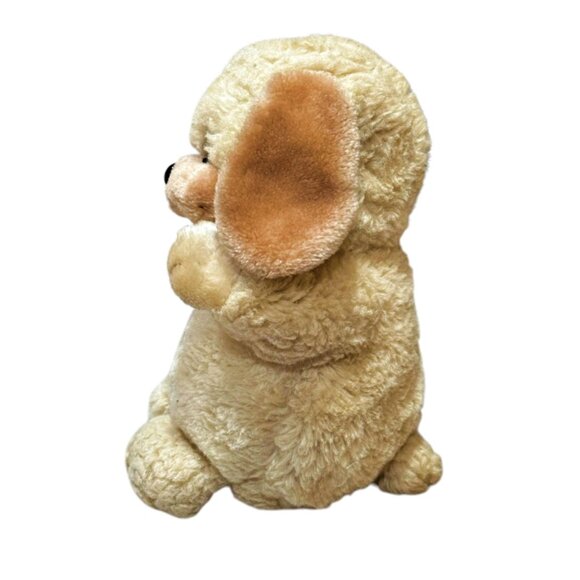 Vintage Applause Little Beggar Dog Plush 1980s Tan Puppy Stuffed Animal NO BIB - Picture 5 of 10